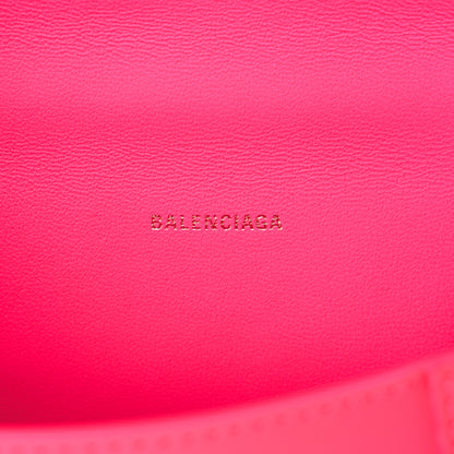 Balenciaga Shiny Box Calfskin Hourglass Top Handle Bag XS Fluo Pink 6 of 12
