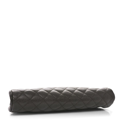 Chanel Caviar Quilted Timeless Clutch Dark Brown 4 of 10