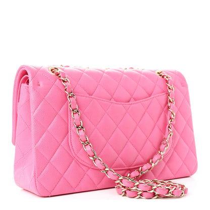 Chanel Caviar Quilted Medium Double Flap Pink 3 of 12
