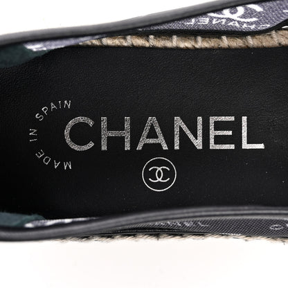 Chanel Mesh Grosgrain CC Espadrilles 36 Black White 7 of 9