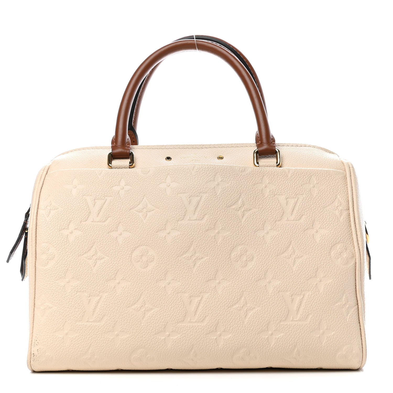 Louis Vuitton Empreinte Calfskin Speedy Bandouliere 25 NM Creme Caramel 1 of 4