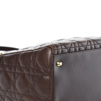 Christian Dior Lambskin Cannage Medium Lady Dior Dark Brown 10 of 16