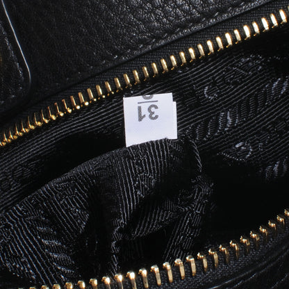 Prada Vitello Daino Tote Black 9 of 10