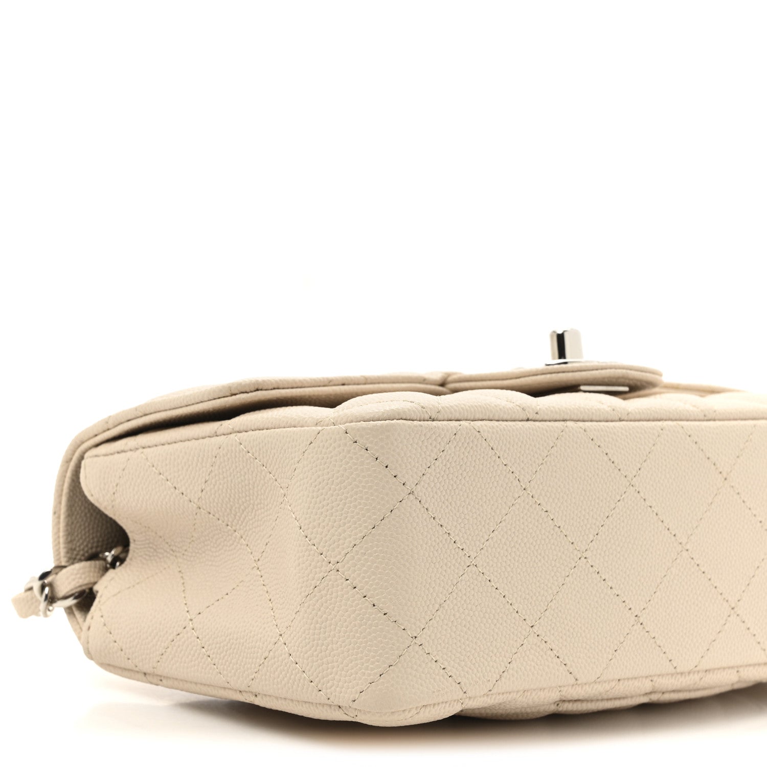 Chanel Caviar Quilted Mini Rectangular Flap Light Beige 10 of 11