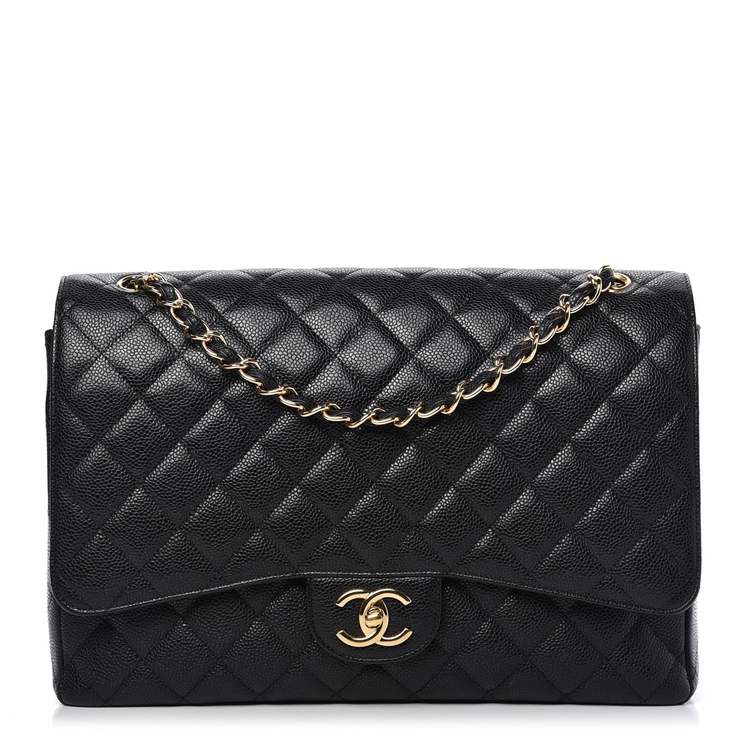 Chanel Caviar Quilted Maxi Double Flap Black 1 of 10