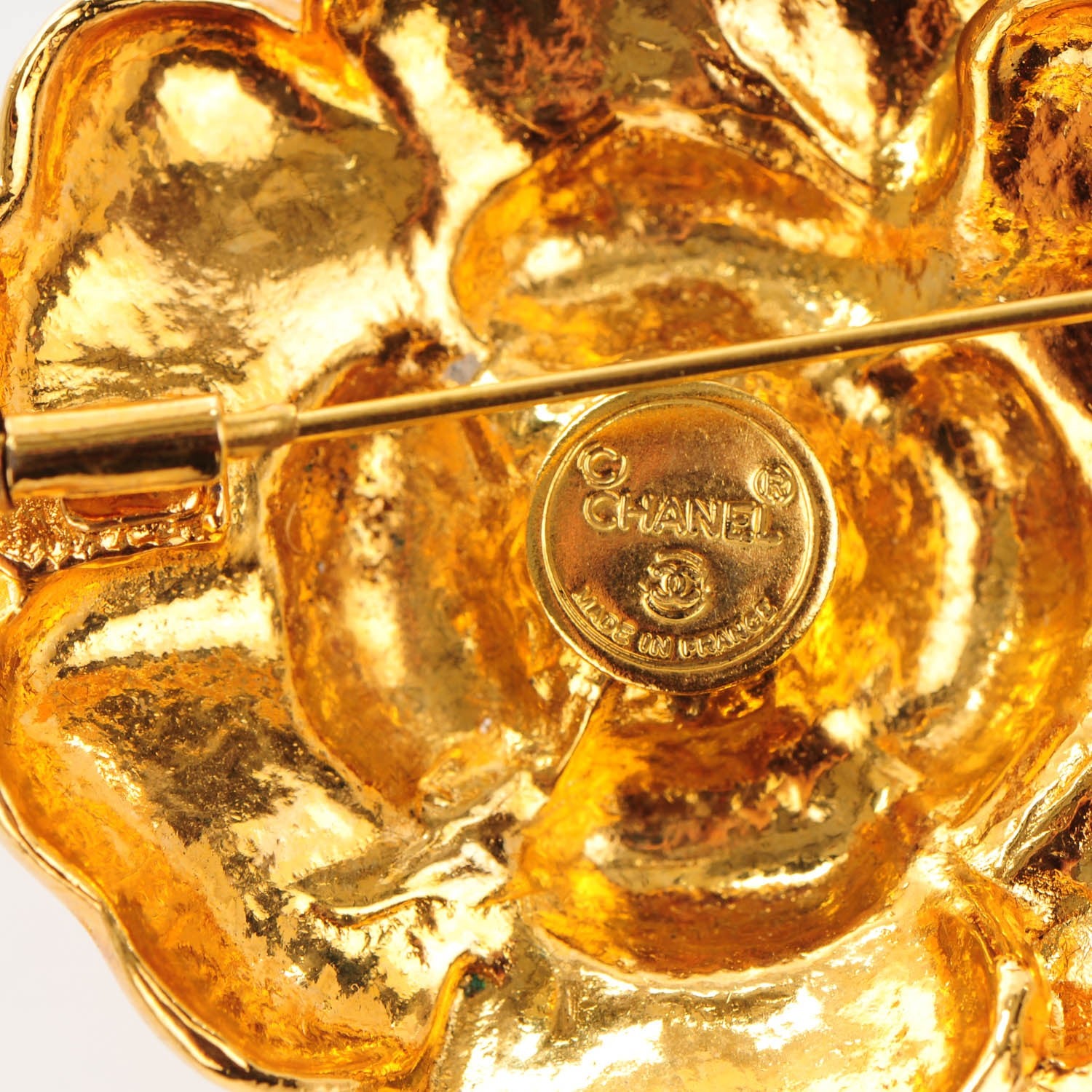 Chanel Camellia Brooch Gold 4 of 4