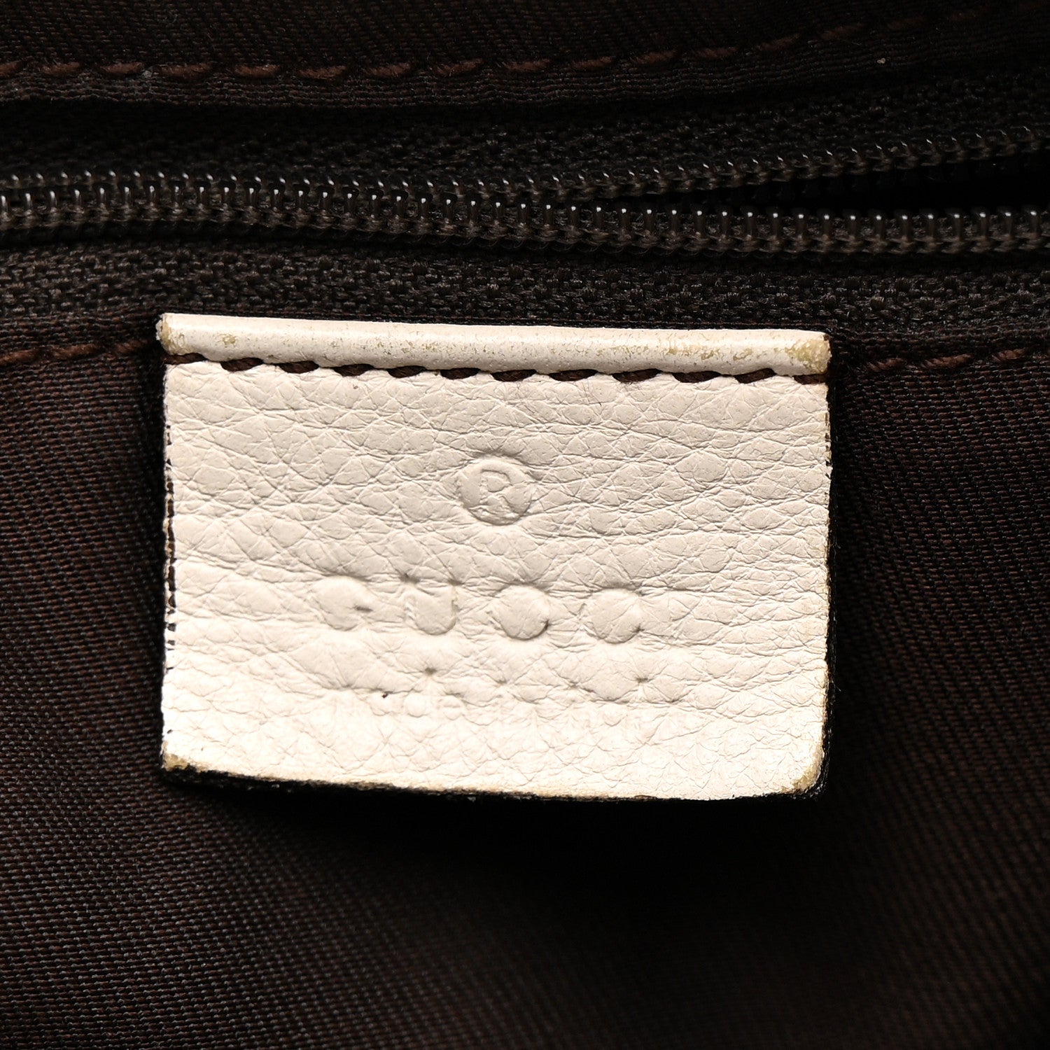 Gucci Monogram Medium D Gold Ring Hobo White 6 of 14