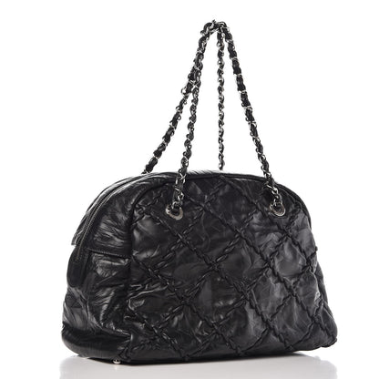 Chanel Calfskin Ultra Stitch Bowler Black 3 of 7