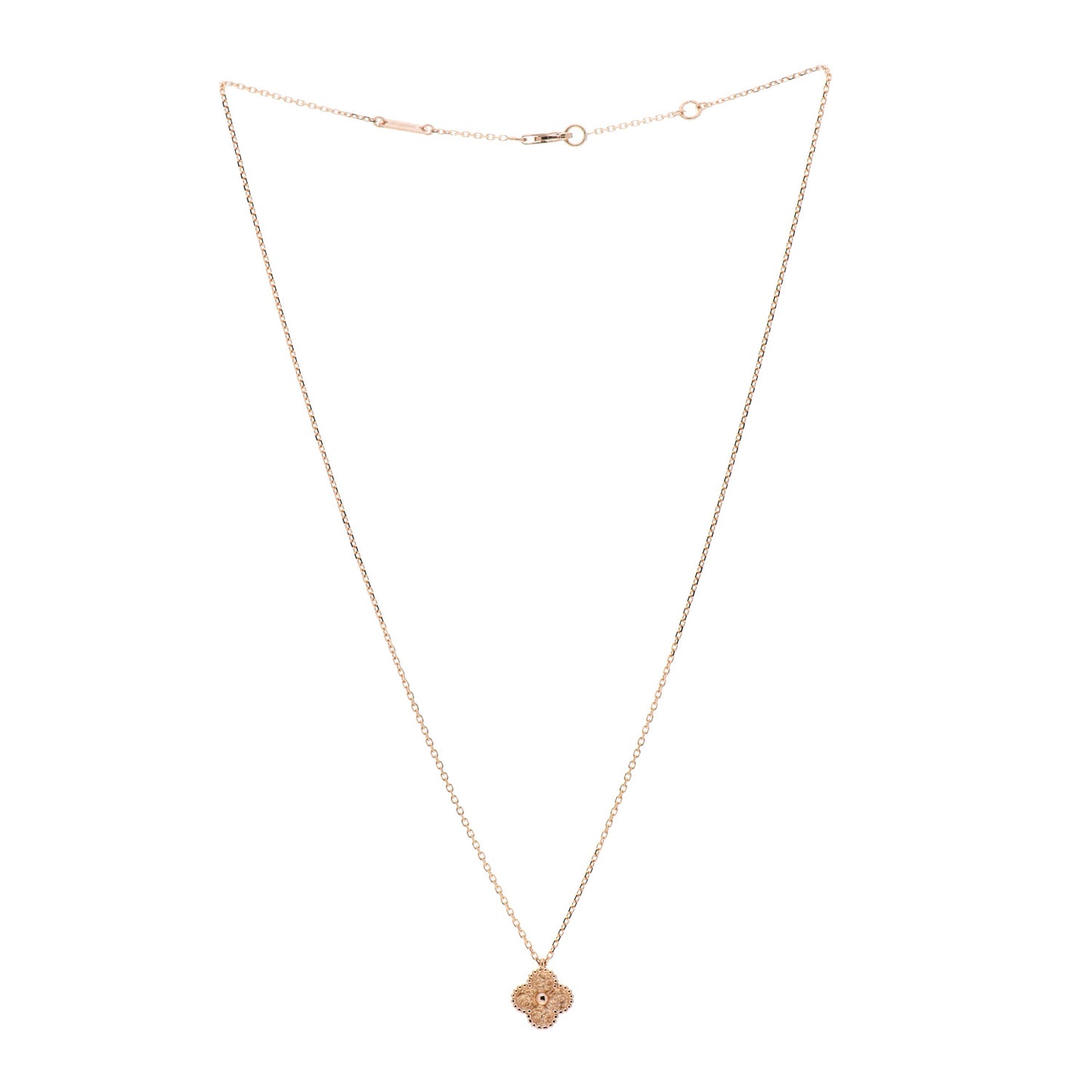 18K Rose Gold Sweet Alhambra Pendant Necklace
