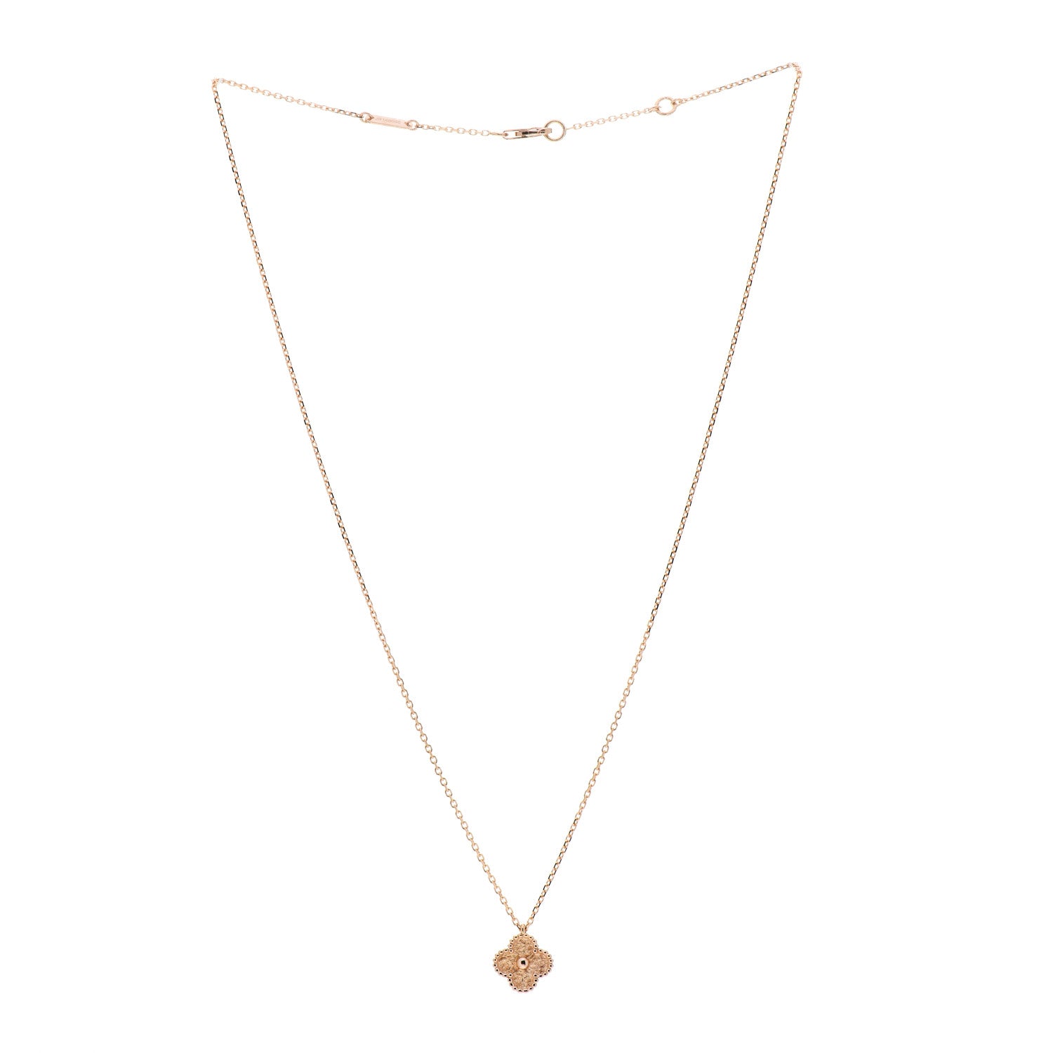 Van Cleef & Arpels 18K Rose Gold Sweet Alhambra Pendant Necklace 3 of 5