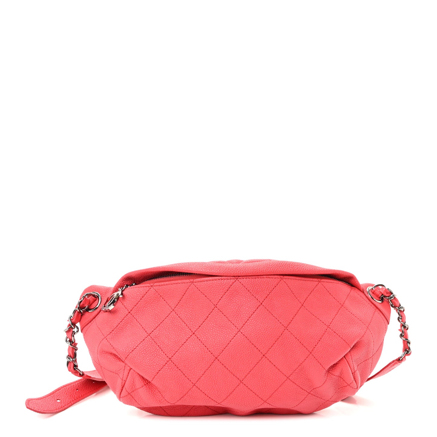 Caviar Stitched Banane Waist Bag Fanny Pack Pink
