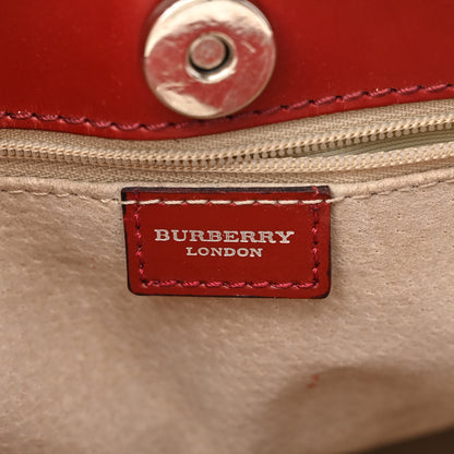 Burberry Haymarket Check Medium Tote Red 6 of 10