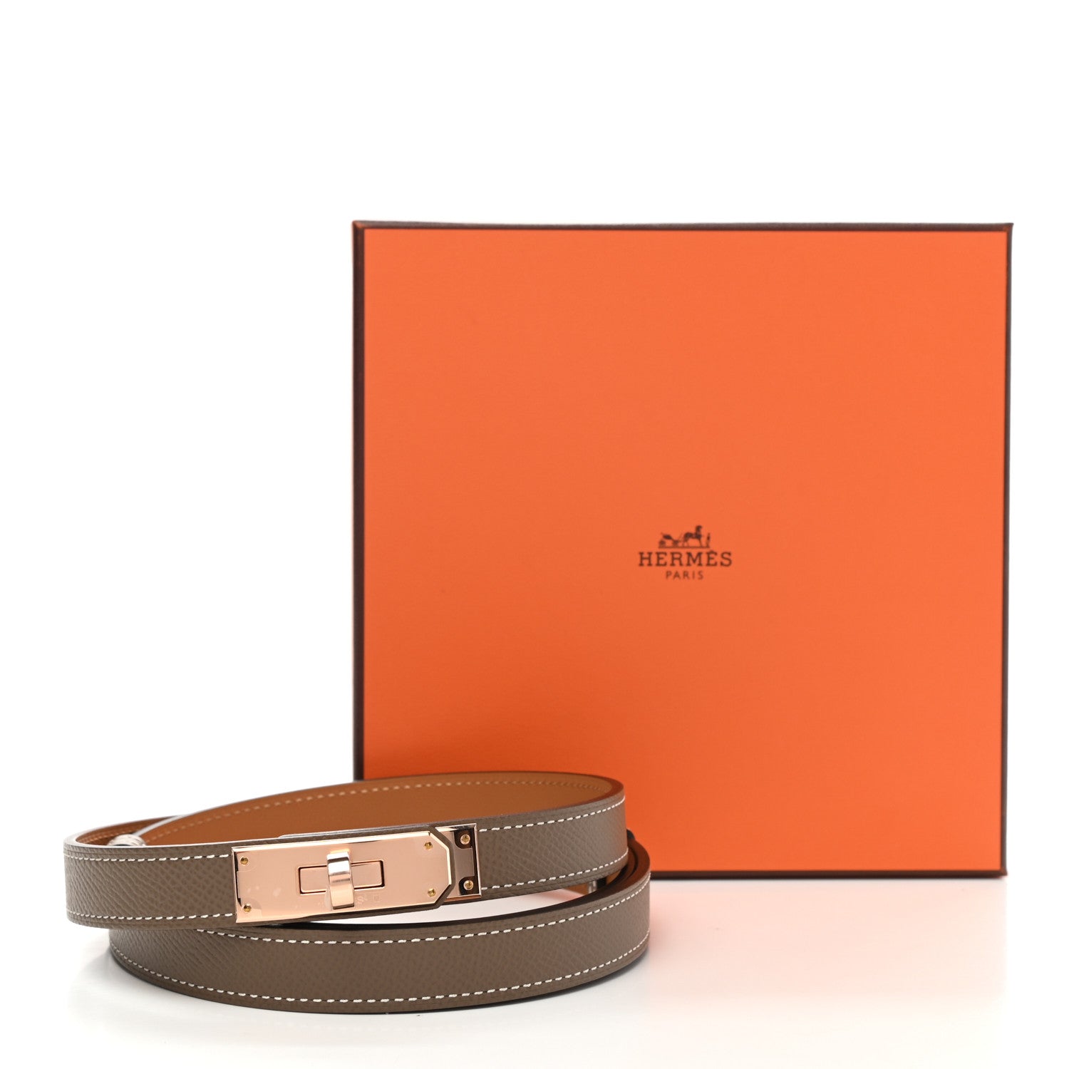 Hermes Epsom Kelly Belt Etoupe 4 of 4