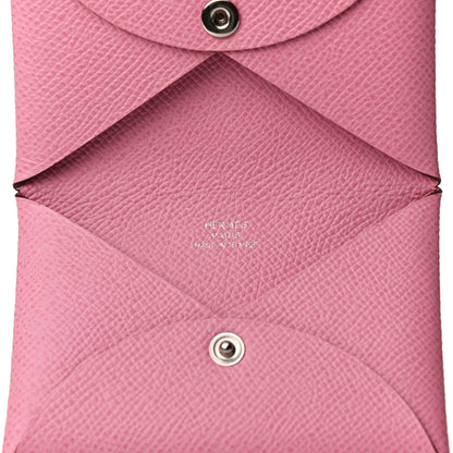 Hermes Epsom Calvi Card Case 5P Pink 6 of 9