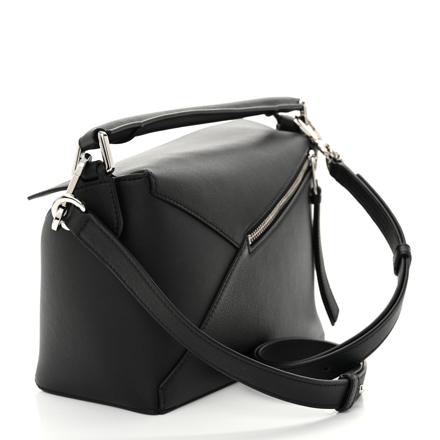 Loewe Calfskin Small Puzzle Edge Bag Black 3 of 9