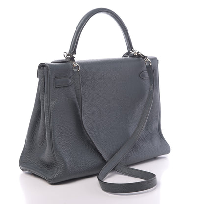 Hermes Togo Kelly Retourne 32 Bleu Orage 3 of 14