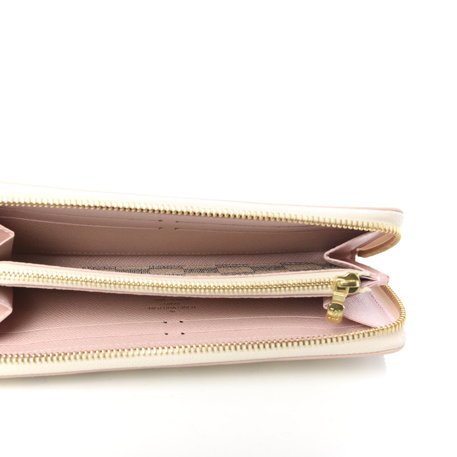 Louis Vuitton Damier Azur Studded Clemence Wallet Rose Ballerine 5 of 7