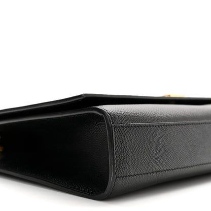 Saint Laurent Grain De Poudre Medium Classic Monogram Kate Satchel Black 9 of 10