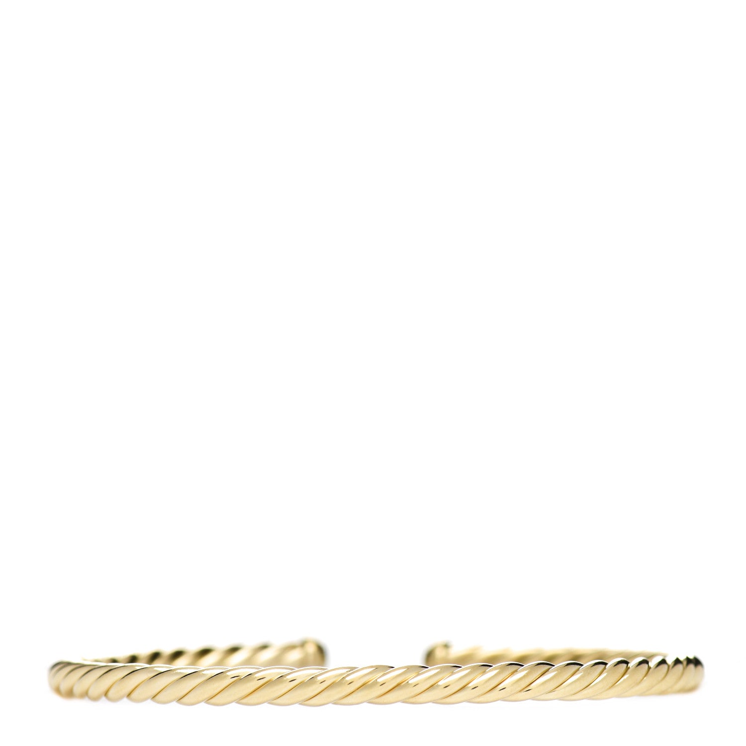 David Yurman 18K Yellow Gold 4mm Cablespira Bracelet 2 of 4