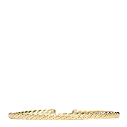 David Yurman 18K Yellow Gold 4mm Cablespira Bracelet 2 of 4