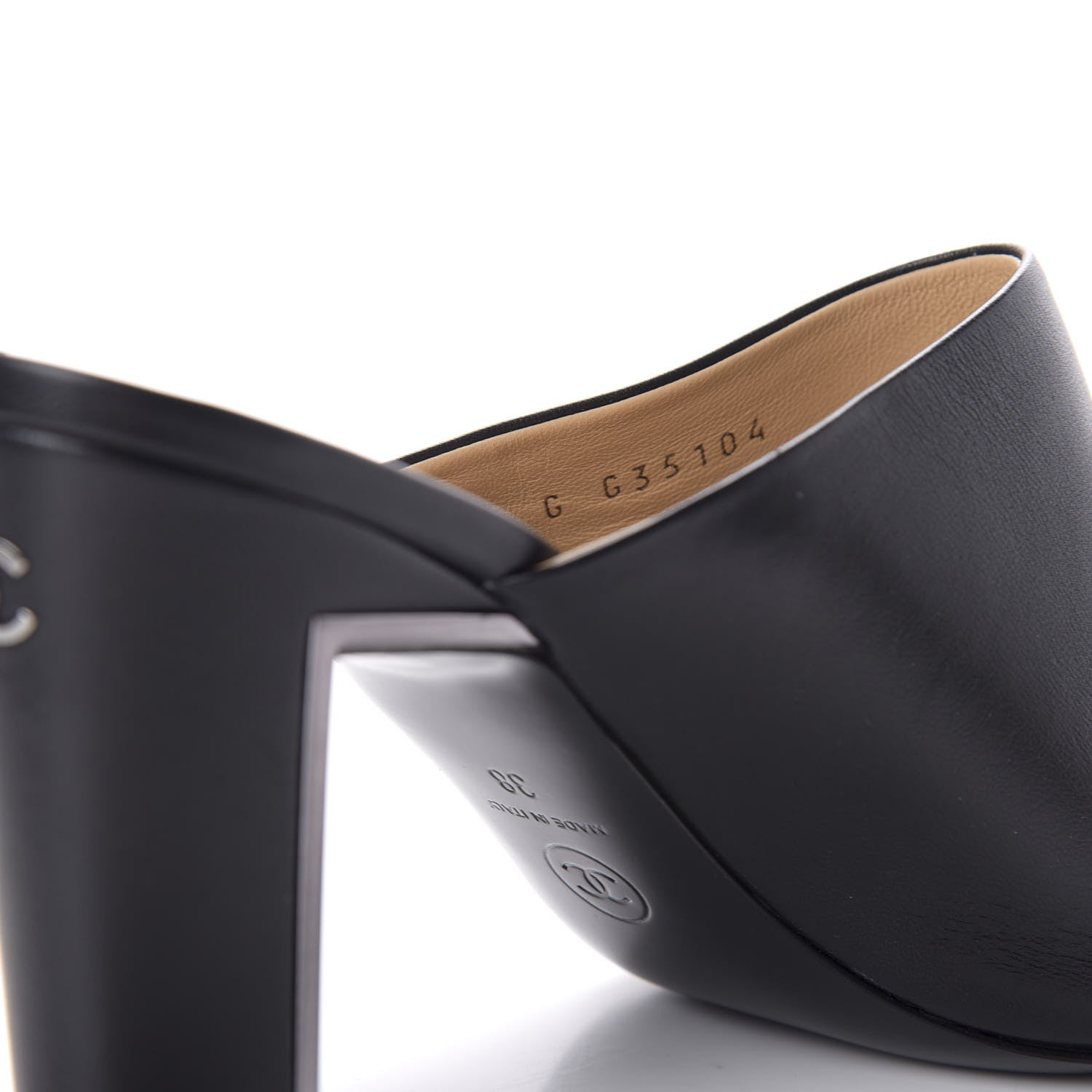 Chanel Lambskin Cap Toe Mules 38 Black 9 of 9