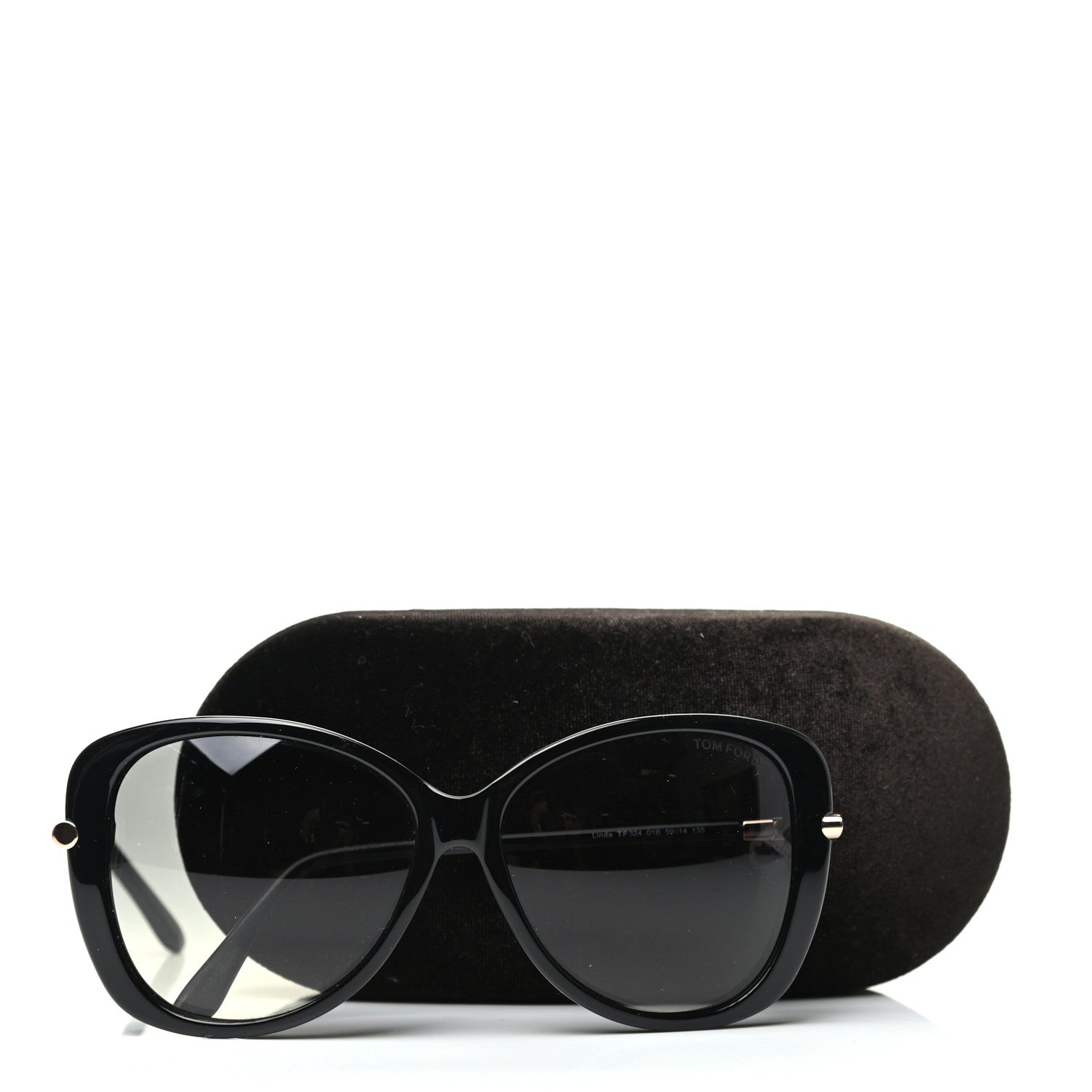 Tom Ford Linda Butterfly Sunglasses TF324 Black 8 of 8