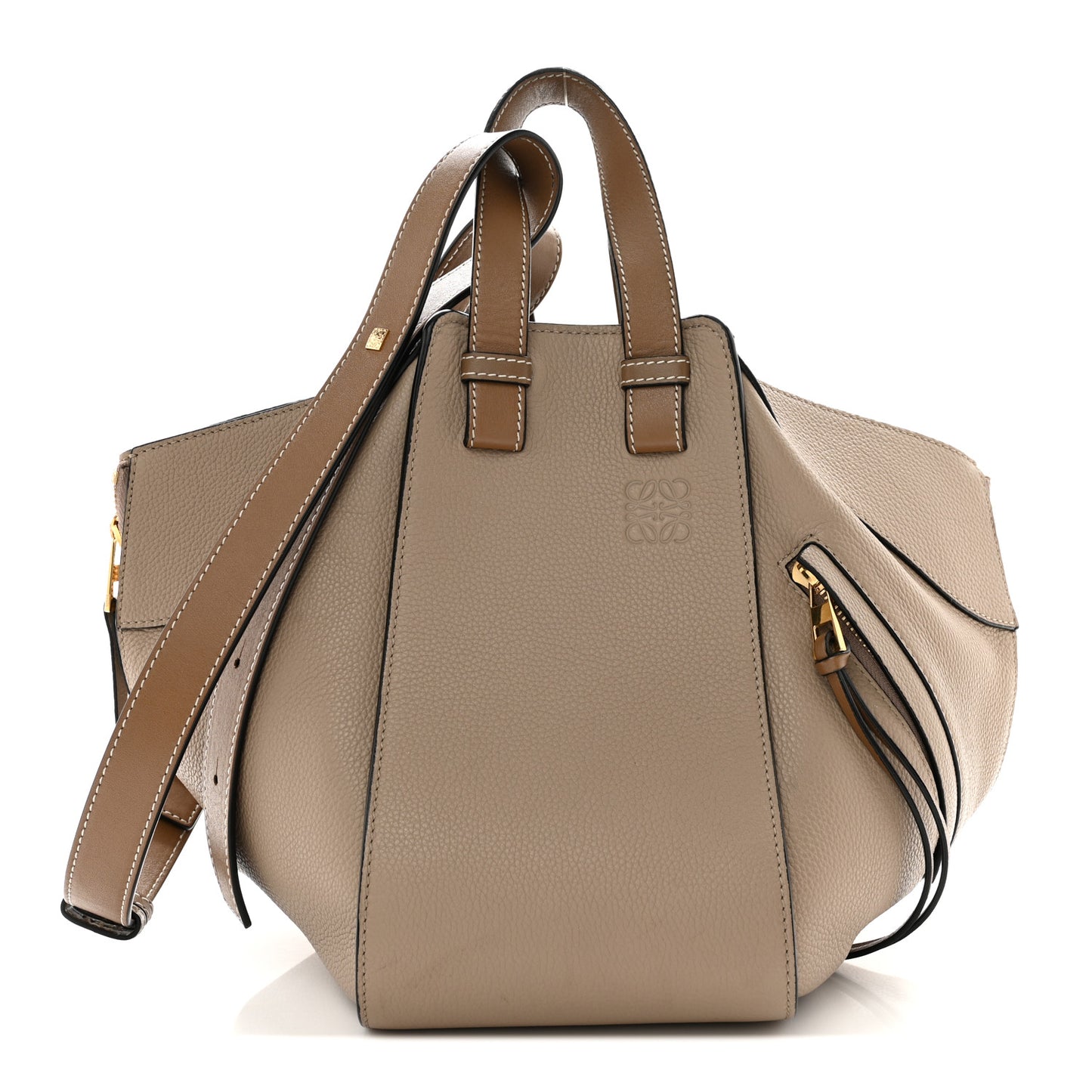 Calfskin Small Hammock Shoulder Bag Sand Mink