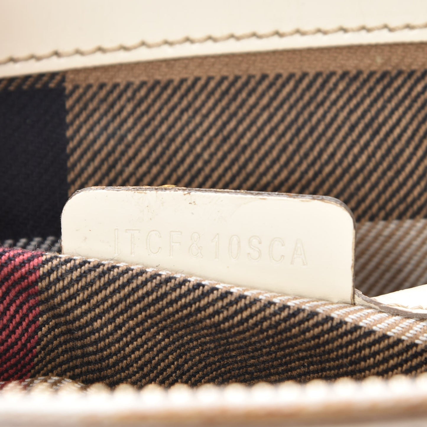 Bridle Calfskin Woven Alma Clutch White