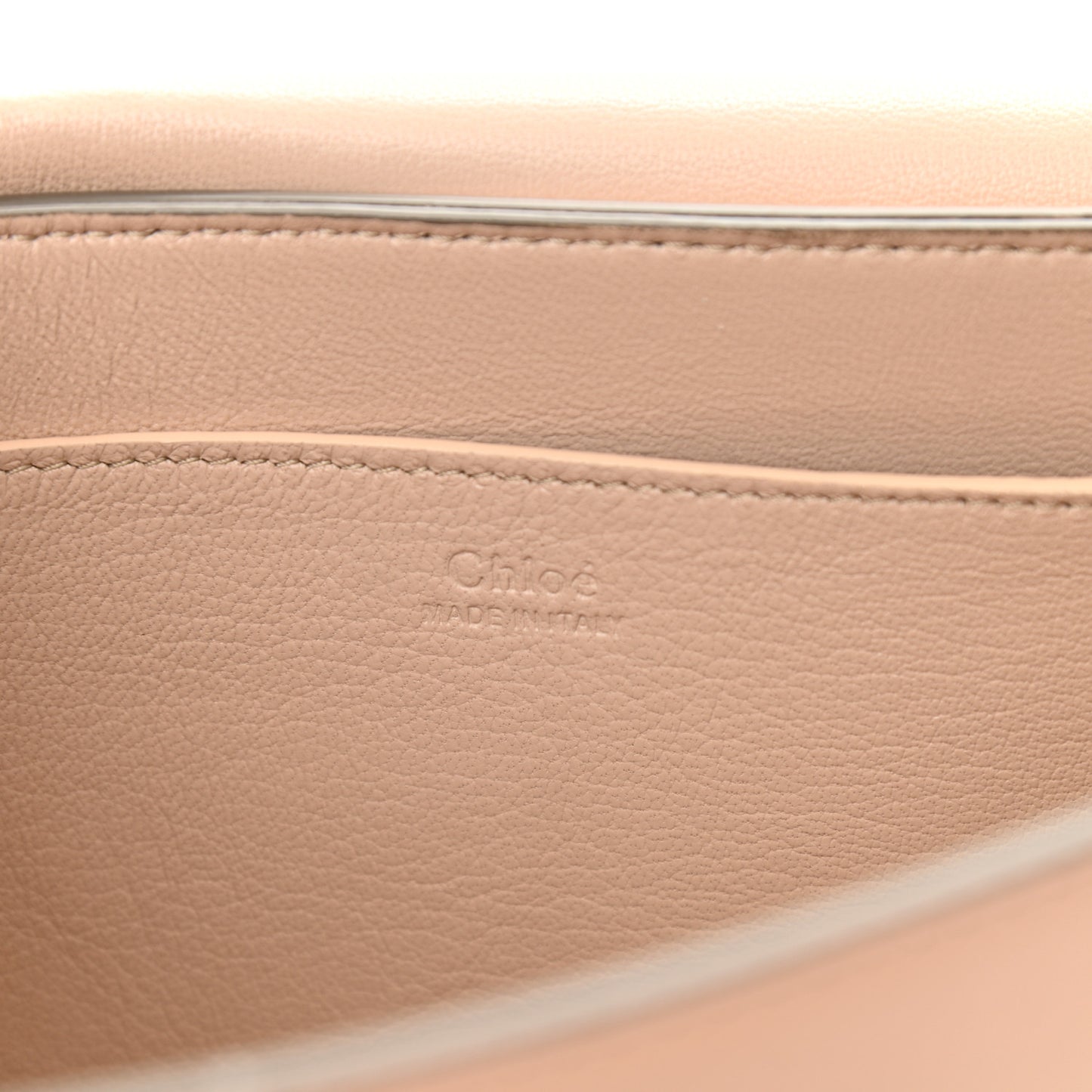 Lambskin Medium Elle Chain Clutch Nude