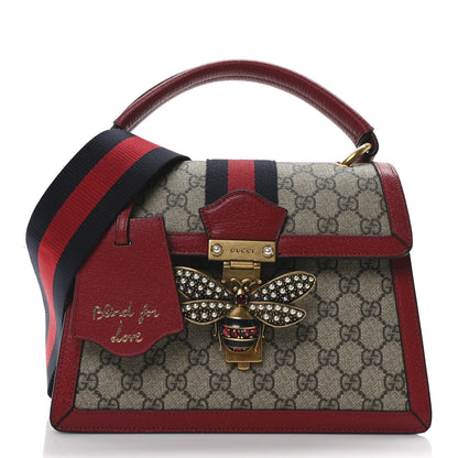 Gucci GG Supreme Monogram Small Queen Margaret Top Handle Bag Red 1 of 10