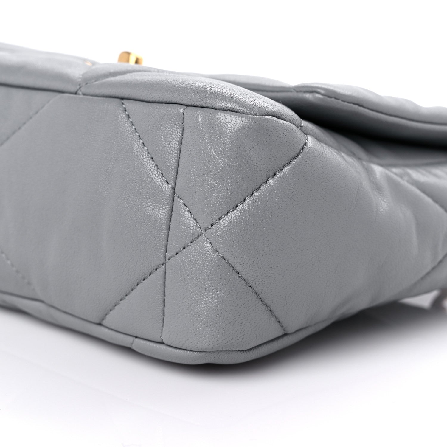 Chanel Lambskin Quilted Medium Chanel 19 Flap Grey 9 of 12