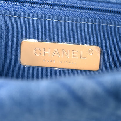 Chanel Denim Quilted Medium Chanel 19 Flap Blue 6 of 10