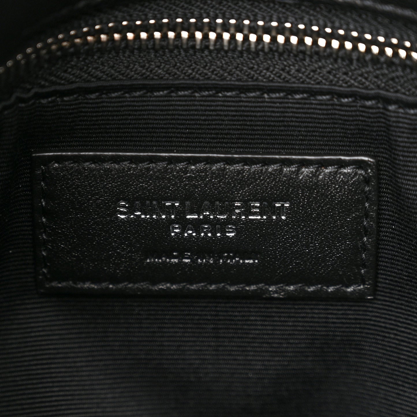 Lambskin Quilted Small Loulou Puffer Monogram Chain Satchel Black