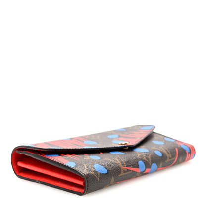 Louis Vuitton Monogram Jungle Dots Sarah Wallet Coquelicot Denim 4 of 7