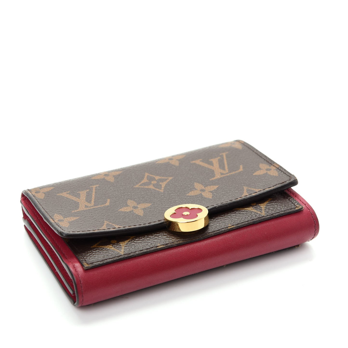 Monogram Flore Compact Wallet Fuchsia