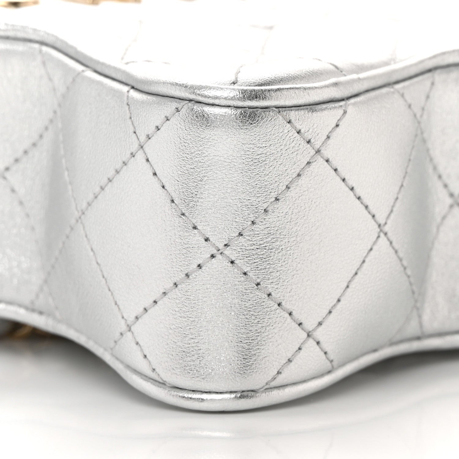 Chanel Metallic Lambskin Walk Of Fame Bag Silver 10 of 12