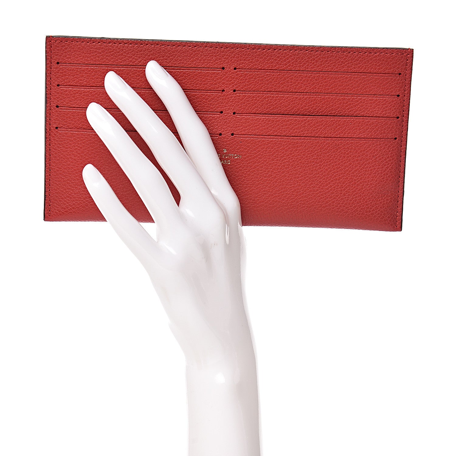 Louis Vuitton Calfskin Felicie Card Holder Insert Cherry 2 of 7