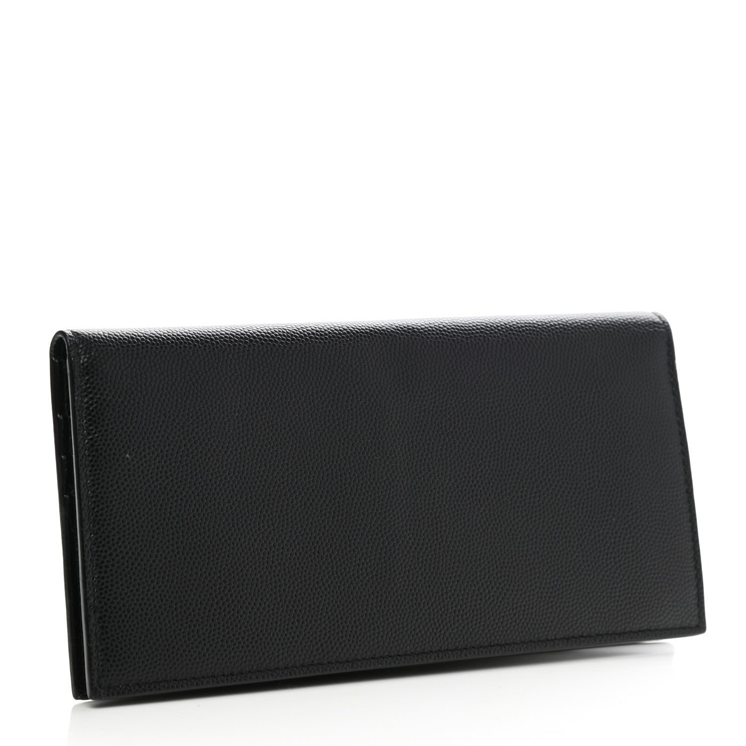 Saint Laurent Grain De Poudre Foldover Logo Wallet Black 3 of 8