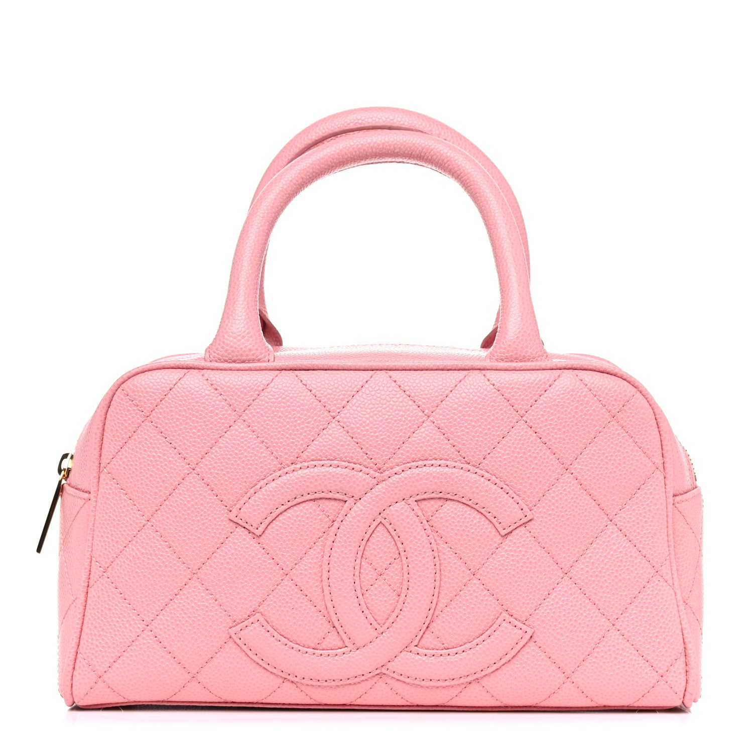 Chanel Caviar Quilted Small Bowler Pink 1 of 15