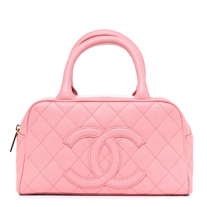 Chanel Caviar Quilted Small Bowler Pink 1 of 15