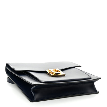 Salvatore Ferragamo Calfskin Marisol Top Handle Shoulder Bag Navy 4 of 10
