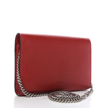Gucci Calfskin Mini Dionysus Chain Wallet Hibiscus Red 3 of 11