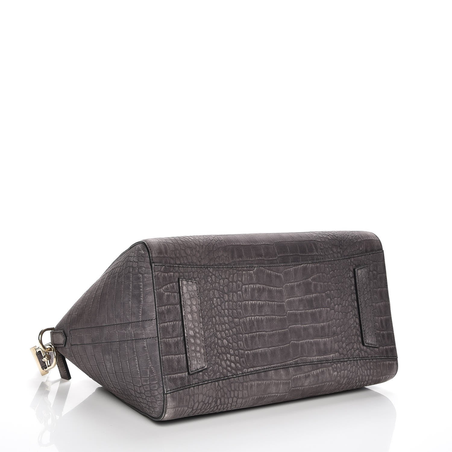 Givenchy Nubuck Crocodile Embossed Medium Antigona Washed Black 5 of 8