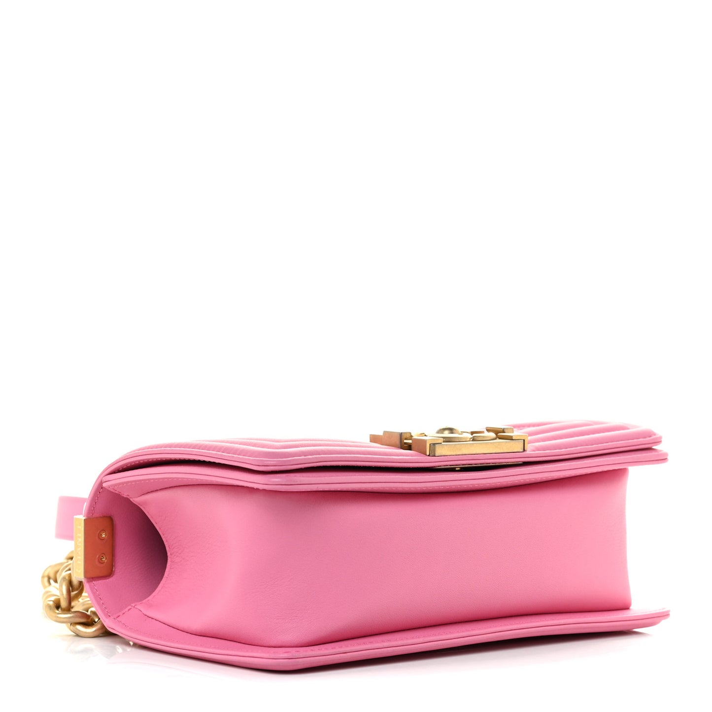 Calfskin Quilted Small Boy Flap Pink
