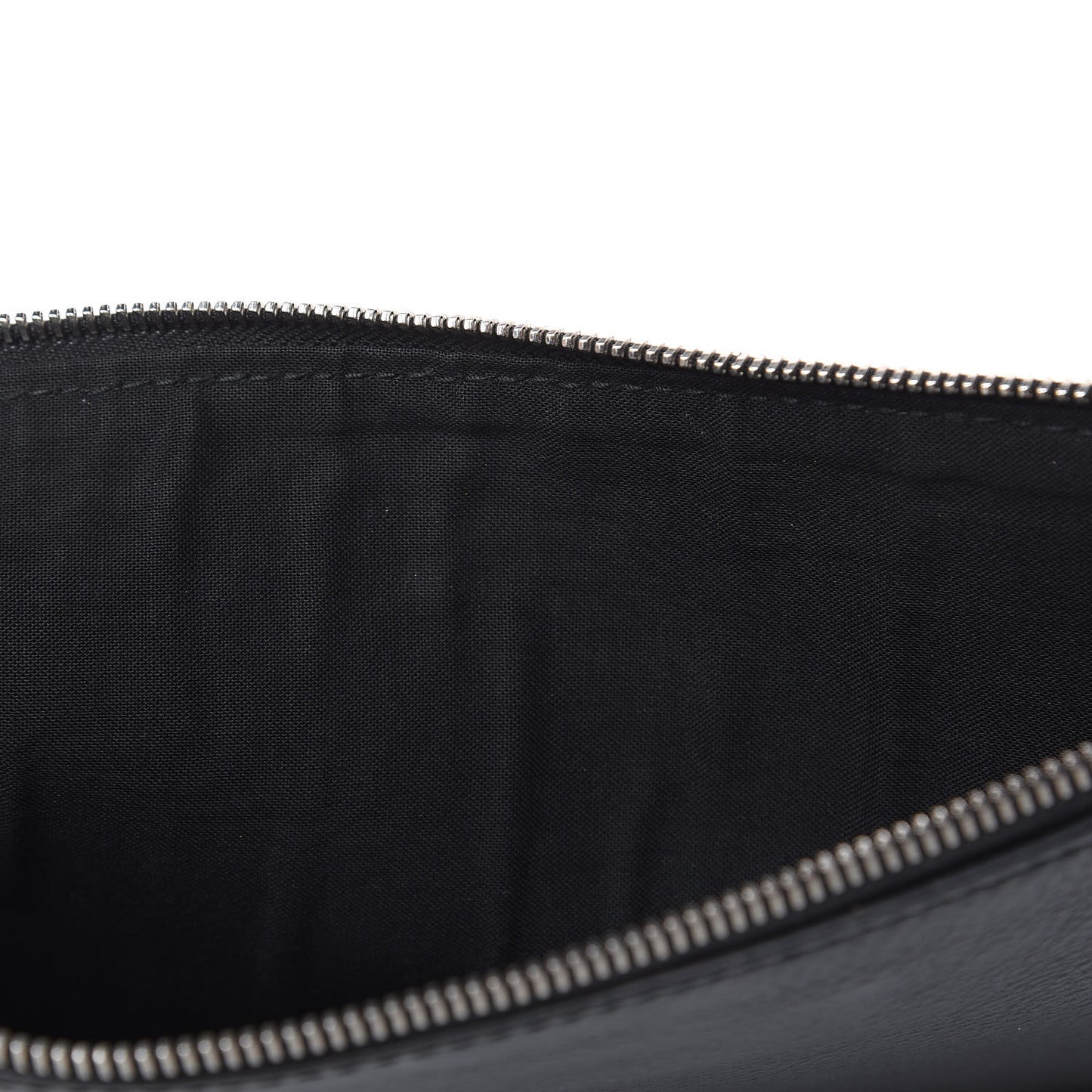 Calfskin Logo Everyday Second Bag Black White
