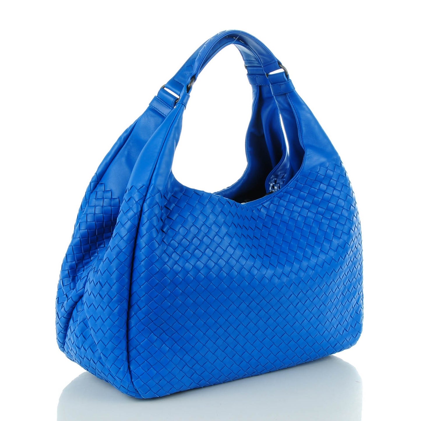 Nappa Intrecciato Large Campana Signal Blue