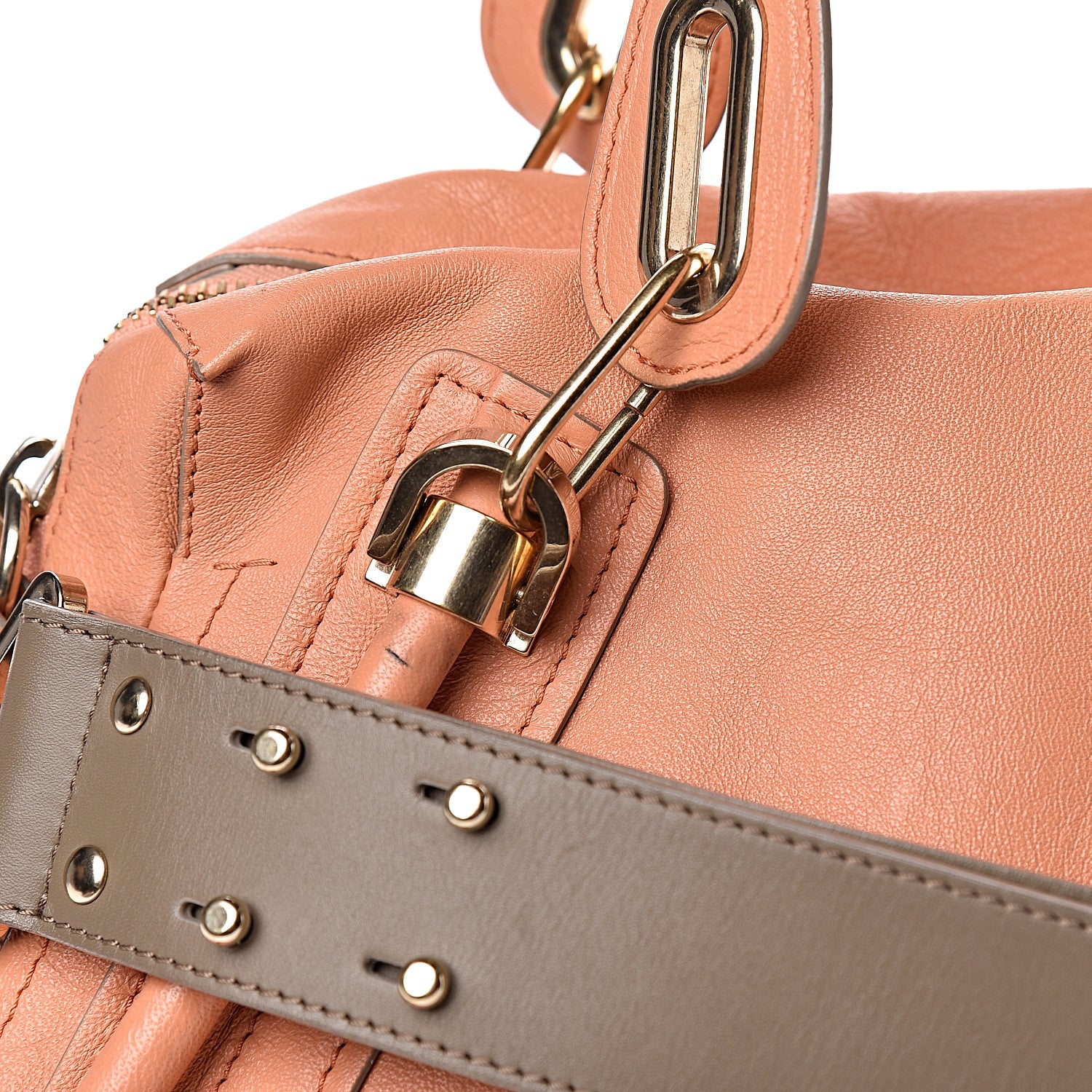 Chloe Calfskin Medium Military Paraty Peach Pink 16 of 20