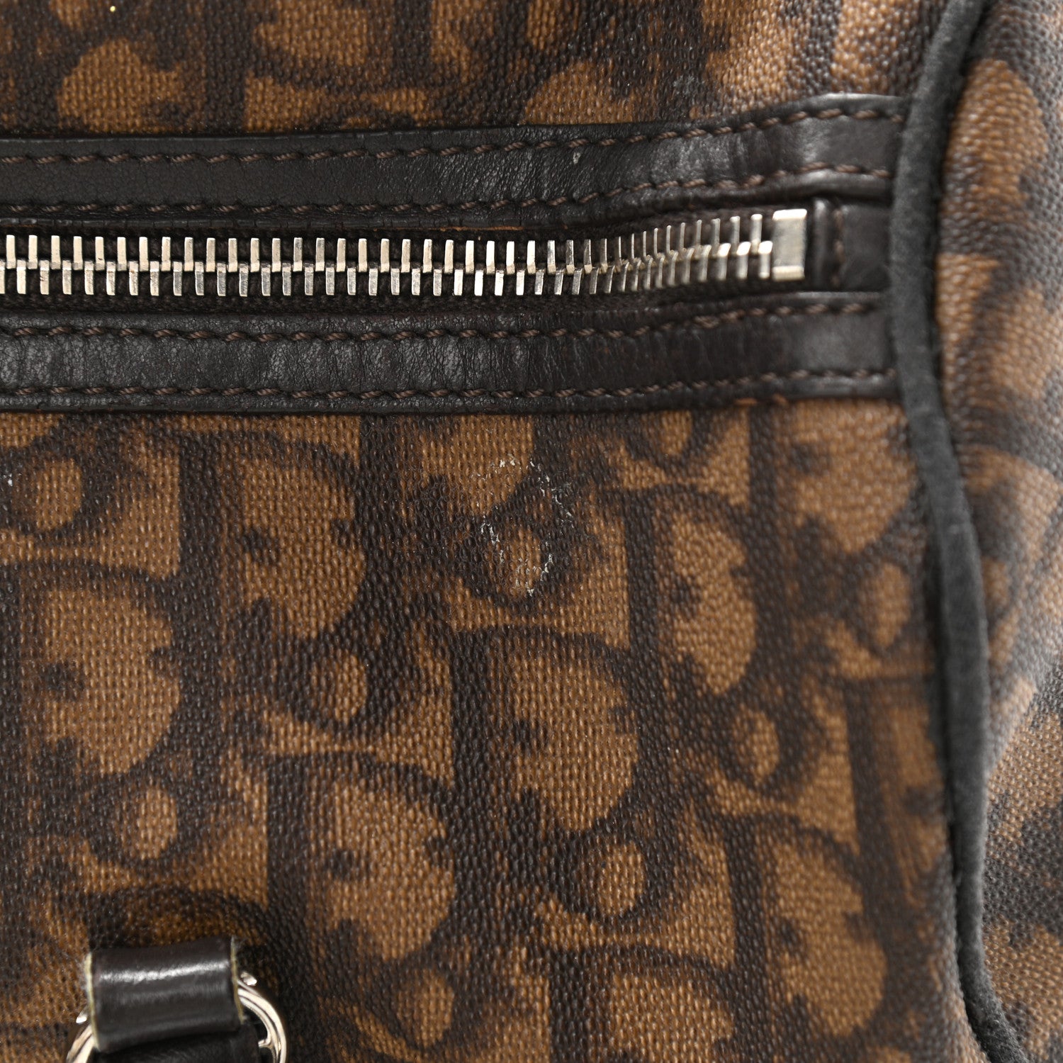 Christian Dior Monogram Trotter Romantique Boston Bag Brown 15 of 19
