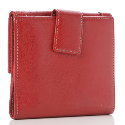 Gucci Pebbled Calfskin Web Compact Wallet Red 3 of 7