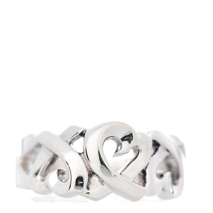 Tiffany Sterling Silver Paloma Picasso Loving Hearts Ring 52 6 1 of 6